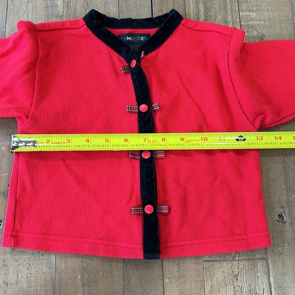 Gymboree rainbow tag waffle knit velvet Scotty dog cardigan sweater - Picture 5 of 7